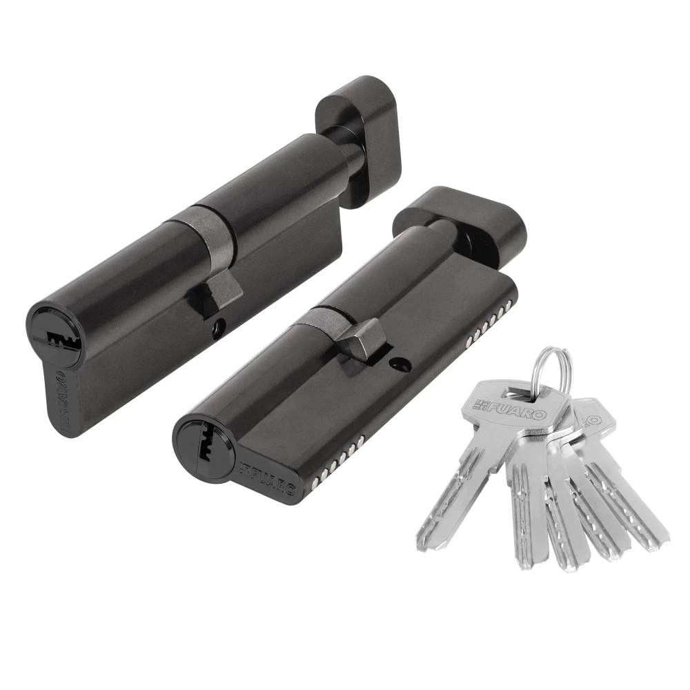 Фото Цилиндровый механизм (200 ZM/120) 2000ZM Knob 120 (55+10+55) BL-24 черный 5Key с вертушкой