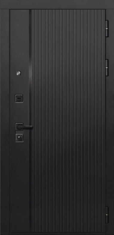 Входная дверь ДвериПРО L-45 ПВХ 10мм Астрод Velutto Grigio DPRO196750 внешняя сторона