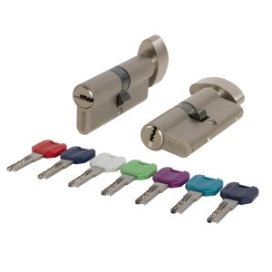 Цилиндровый механизм MaxPro7002Knob100mm(50+10+40) SN никель 7key с вертушкой